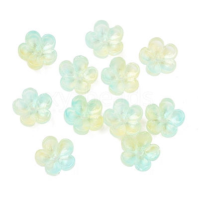 Dyed & Heated Glass Bead Caps GLAA-C042-01D-1
