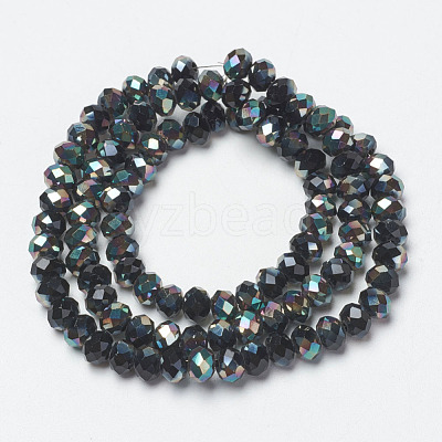 Electroplate Glass Beads Strands EGLA-A034-T4mm-J12-1