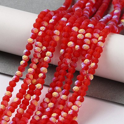 Imitation Jade Glass Beads Strands EGLA-A034-T2mm-MB01-1