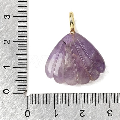 Natural Amethyst Carved Pendants G-C282-05F-1