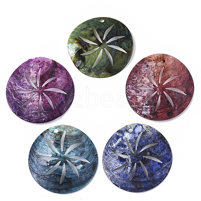 Natural Akoya Shell Pendants SHEL-N026-09-1
