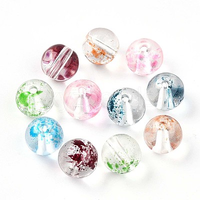 Baking Paint Transparent Glass Beads X1-DGLA-R053-10mm-M-1