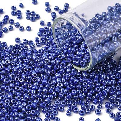 DIY Craft Beads 12/0 Opaque Colors Lustered Round Glass Seed Beads X-SEED-A012-2mm-128-1