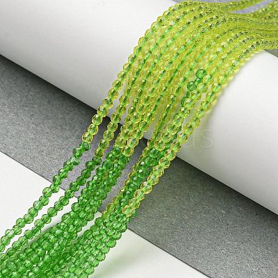 Transparent Gradient Color Glass Beads Strands GLAA-H021-01A-40-1