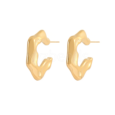 Elegant European Style 304 Stainless Steel Gold-Plated Women's Earrings WS1374-5-1
