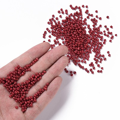 Baking Paint Glass Seed Beads SEED-S001-K14-1