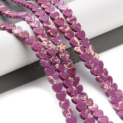 Dyed Synthetic Imperial Jasper Beads Strands G-M403-A35-02-1