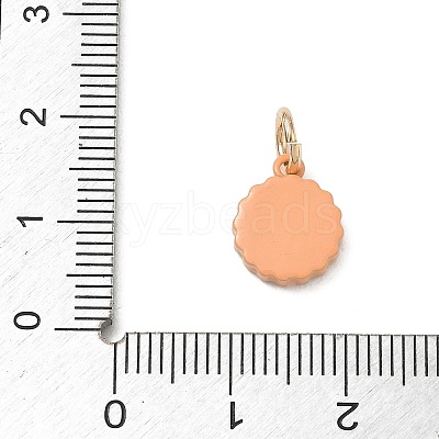 Spray Painted Brass Charms KK-CBAEB58-01C-1