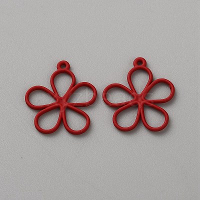 Hollow Out Spray Painted Alloy Pendants LS-FIND-WH20008-19D-1