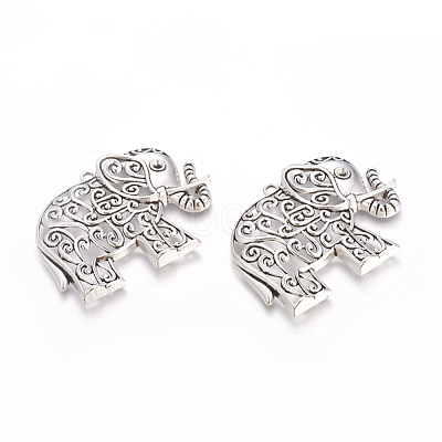 Tibetan Style Alloy Big Pendants TIBEP-29-AS-LF-1