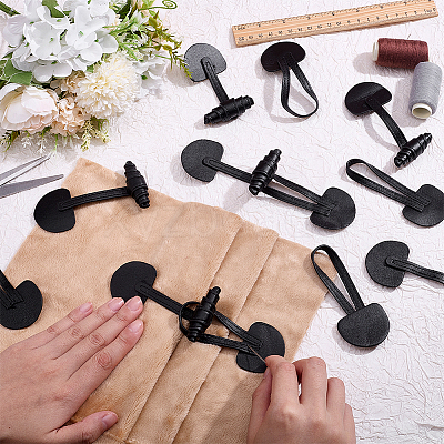 Leather Toggle Buckles FIND-WH0199-469B-1