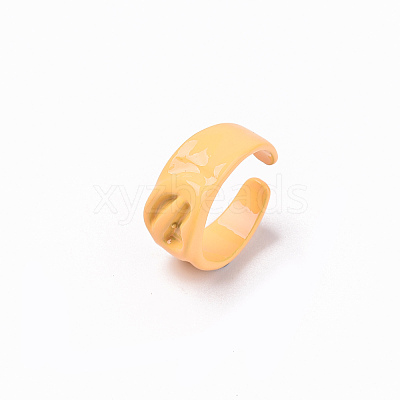 Spray Painted Alloy Cuff Rings RJEW-T011-34B-RS-1
