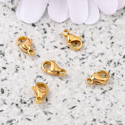 Polished 316 Surgical Stainless Steel Lobster Claw Clasps STAS-R072-15A-G-1