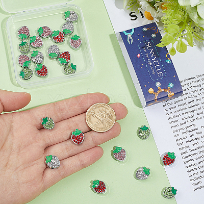 24Pcs 4 Styles Zinc Alloy Rhinestone Slide Charms ALRI-SC0001-66-1