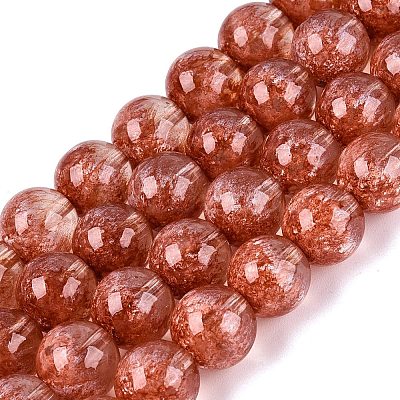 Transparent Half Spray Painted Glass Beads Strands GLAA-Q110-02A-07-1