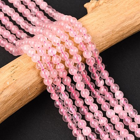 Natural Madagascar Rose Quartz Beads Strads G-D655-4mm-1