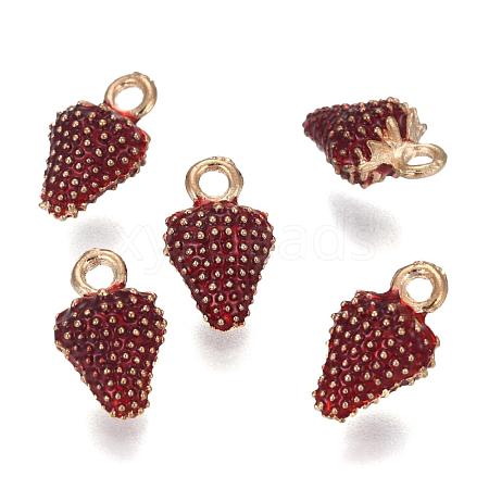 Alloy Enamel Pendants X-PALLOY-F248-062LG-1