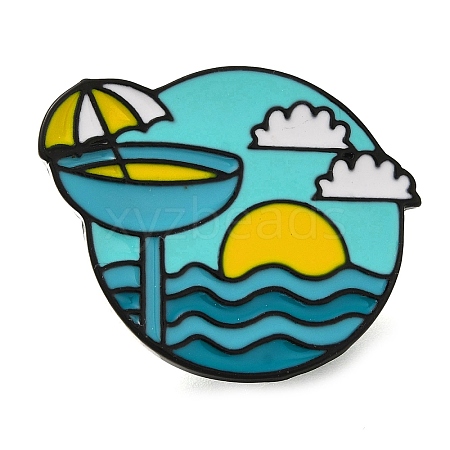 Outdoor Beach Series Travel Enamel Pins JEWB-Z030-03D-1