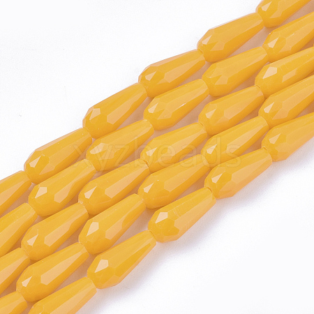 Opaque Solid Color Glass Beads Strands X-GLAA-T009-001D-1