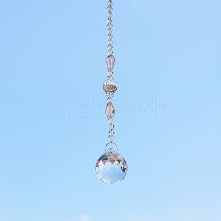 Crystal Glass Sun Catcher Pendant PW-WGA4FA9-07-1