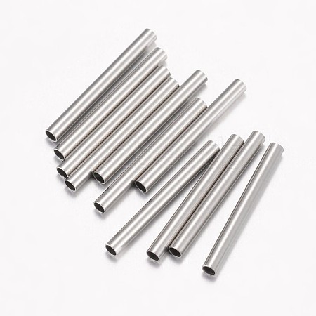 Non-Tarnish 304 Stainless Steel Tube Beads X-STAS-G071-33P-1