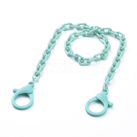 Personalized ABS Plastic Cable Chain Necklaces NJEW-JN02849-03-1