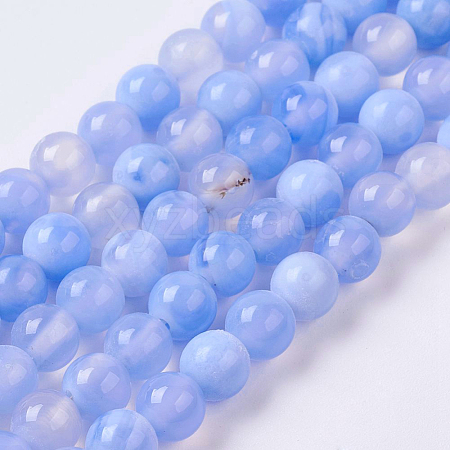 Natural Agate Bead Strands G-P277-01-6mm-1