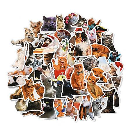 50 Pieces Realistic Paper  Stickers STIC-R001-22-1