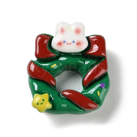 Christmas Theme Opaque Resin Cabochons LS-RESI-F053-B02-1