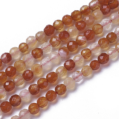 Natural Red Agate Beads Strands X-G-F596-35-2mm-1