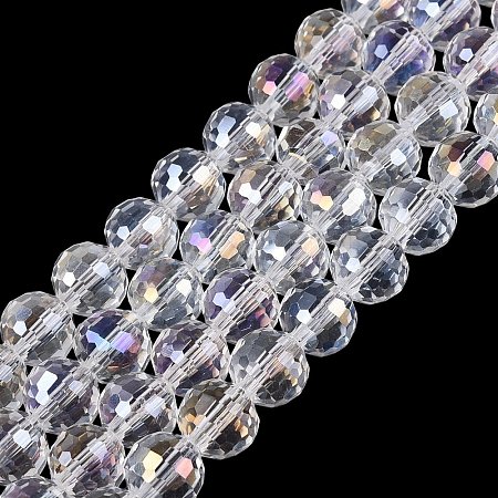 Transparent Glass Beads Strands GLAA-Q107-02A-01-1
