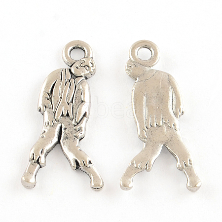 Tibetan Style Alloy Human Pendants X-TIBEP-S291-18-RS-1