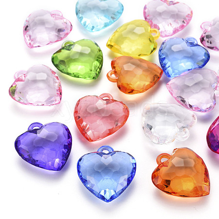 Transparent Acrylic Pendants TACR-T024-03B-1