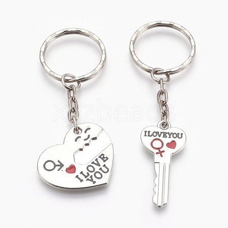 Alloy Enamel Split Pendant Keychain KEYC-JKC00170-1