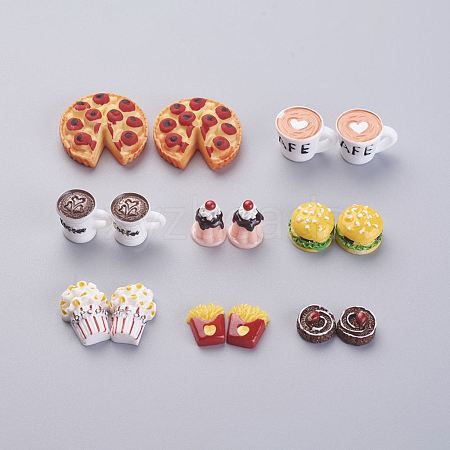 Party Food Theme Resin Cabochons CRES-X0010-11-1