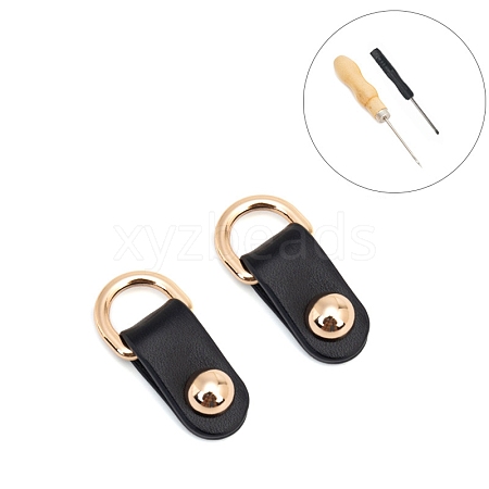 Alloy & PU Leather Suspension Clasps PW-WG1410A-02-1