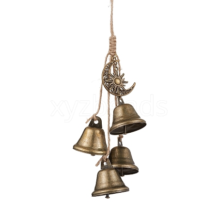 Iron Bell Pendant Decoration HJEW-JM02245-1