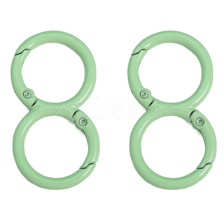 Spray Painted Alloy 8-shaped Keychain Clasps PW-WGE4E28-24-1