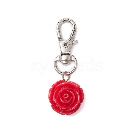 Rose Resin Pendant Decoration KEYC-JKC00822-1