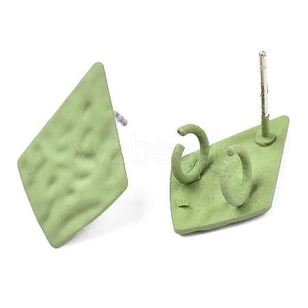 Spray Painted Iron Stud Earring Findings IFIN-N008-013A-1