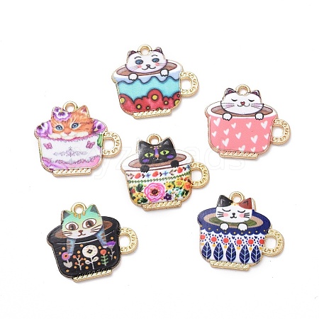 Alloy Enamel Pendants ENAM-A139-02G-1