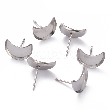 Non-Tarnish 304 Stainless Steel Stud Earring Settings STAS-J032-11-1