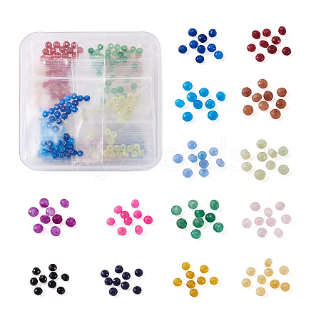 490Pcs 14 Colors Imitation Jade Glass Beads Strands GLAA-CD0001-13-1