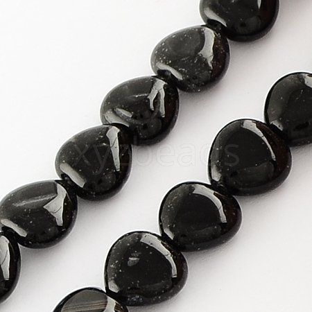 Dyed Natural Black Onyx Beads Strands G-R190-10-1