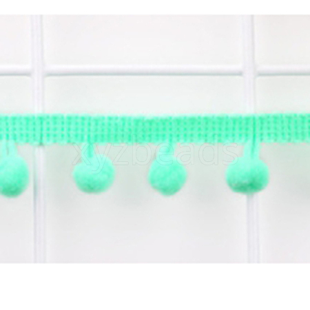 Polyester Pom Pom Ball Ribbons OCOR-WH0064-04F-1