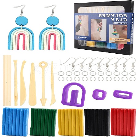 DIY Polymer Clay Dangle Earring Making Kits DIY-YWC0005-05A-1