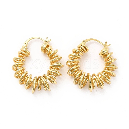 Spring Ring Brass Hoop Earrings for Women EJEW-M026-04G-1