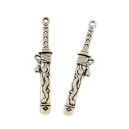 Tibetan Style Zinc Alloy Pendants TIBEP-R334-215AS-RS-1