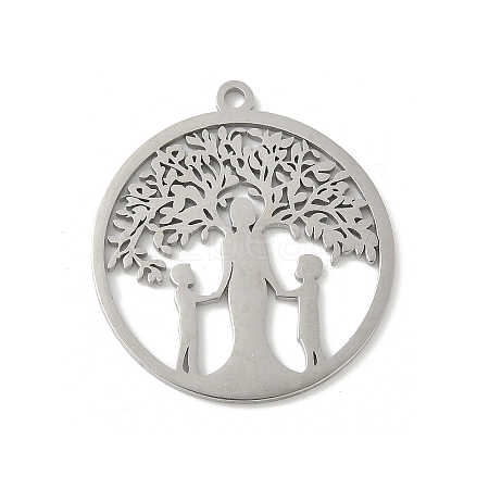 304 Stainless Steel Pendants STAS-V016-06P-1