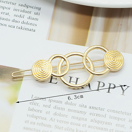 Alloy Geometric Hair Barrettes OHAR-PW0001-216-19-1